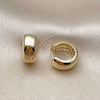 Oro Laminado Huggie Hoop, Gold Filled Style Polished, Golden Finish, 02.195.0306.14