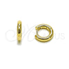 Oro Laminado Huggie Hoop, Gold Filled Style Polished, Golden Finish, 02.195.0189.14