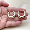 Oro Laminado Huggie Hoop, Gold Filled Style Polished, Golden Finish, 02.195.0171.30
