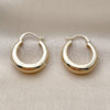 Oro Laminado Small Hoop, Gold Filled Style Polished, Golden Finish, 02.195.0394.20