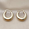 Oro Laminado Small Hoop, Gold Filled Style Polished, Golden Finish, 02.195.0394.25