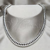 Stainless Steel Basic Necklace, Polished, Rhodium Finish, 04.116.0072 (05 MM Thickness, 22 Inches Length)