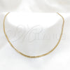 Stainless Steel Basic Necklace, Polished, Golden Finish, 04.116.0080 (01 MM Thickness, 18 Inches Length)