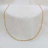 Stainless Steel Basic Necklace, Polished, Golden Finish, 04.116.0087.18 (01 MM Thickness, 18 Inches Length)