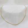 Stainless Steel Basic Necklace, Polished, Golden Finish, 04.116.0093.18 (01 MM Thickness, 18 Inches Length)