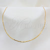 Stainless Steel Basic Necklace, Polished, Golden Finish, 04.116.0094.18 (01 MM Thickness, 18 Inches Length)
