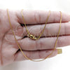 Stainless Steel Basic Necklace, Polished, Golden Finish, 04.116.0096.18 (01 MM Thickness, 18 Inches Length)