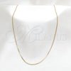 Stainless Steel Basic Necklace, Polished, Golden Finish, 04.116.0096.18 (01 MM Thickness, 18 Inches Length)