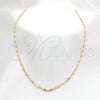 Stainless Steel Basic Necklace, Polished, Golden Finish, 04.116.0098.18 (01 MM Thickness, 18 Inches Length)