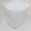 Stainless Steel Basic Necklace, Polished, Golden Finish, 04.116.0098.18 (01 MM Thickness, 18 Inches Length)