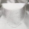 Stainless Steel Basic Necklace, Polished, Rhodium Finish, 04.116.0103.18 (01 MM Thickness, 18 Inches Length)