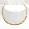 Stainless Steel Basic Necklace, Polished, Golden Finish, 04.116.0105.18 (01 MM Thickness, 18 Inches Length)