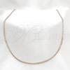 Stainless Steel Basic Necklace, Polished, Rose Gold Finish, 04.116.0108.18 (01 MM Thickness, 18 Inches Length)