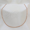 Stainless Steel Basic Necklace, Polished, Rose Gold Finish, 04.116.0108.18 (01 MM Thickness, 18 Inches Length)