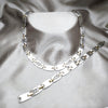 Stainless Steel Necklace and Bracelet, Polished, Two Tone, 06.116.0104