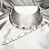 Stainless Steel Necklace and Bracelet, Polished, Two Tone, 06.116.0108