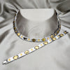 Stainless Steel Necklace and Bracelet, Polished, Two Tone, 06.116.0108