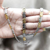 Stainless Steel Necklace and Bracelet, Polished, Two Tone, 06.116.0111