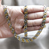 Stainless Steel Necklace and Bracelet, Polished, Two Tone, 06.116.0112