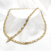 Stainless Steel Necklace and Bracelet, Polished, Golden Finish, 06.116.0121