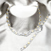 Stainless Steel Necklace and Bracelet, Polished, Two Tone, 06.116.0123