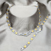 Stainless Steel Necklace and Bracelet, Polished, Two Tone, 06.116.0123