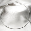 Stainless Steel Basic Necklace, Polished, Rhodium Finish, 04.116.0111 (Thickness, 17 Inches Length)
