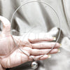 Stainless Steel Fancy Necklace, Ball and Twist Design, Polished, Rhodium Finish, 04.116.0113 (Thickness, 17 Inches Length)