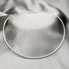 Stainless Steel Basic Necklace, Twist Design, Polished, Rhodium Finish, 04.116.0114 (Thickness, 17 Inches Length)