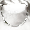 Stainless Steel Basic Necklace, Twist Design, Polished, Rhodium Finish, 04.116.0117 (Thickness, 17 Inches Length)