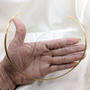 Stainless Steel Basic Necklace, Twist Design, Polished, Golden Finish, 04.116.0121 (Thickness, 17 Inches Length)