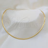 Stainless Steel Basic Necklace, Twist Design, Polished, Golden Finish, 04.116.0121 (Thickness, 17 Inches Length)