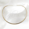 Stainless Steel Basic Necklace, Twist Design, Polished, Golden Finish, 04.116.0123 (Thickness, 17 Inches Length)