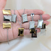 Stainless Steel Necklace, Bracelet and Earring, Polished, Two Tone, 06.116.0166