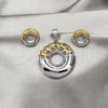 Stainless Steel Necklace and Earring, Polished, Two Tone, 06.116.0194.1