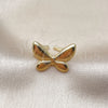 Oro Laminado Elegant Ring, Gold Filled Style Butterfly Design, Brushed Finish, Golden Finish, 01.213.0072 (One size fits all)