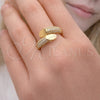 Oro Laminado Multi Stone Ring, Gold Filled Style with White Cubic Zirconia, Polished, Golden Finish, 01.266.0079 (One size fits all)