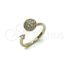 Rhodium Gold Filled Multi Stone Ring, Ball Design, with White Cubic Zirconia, Polished, Rhodium Finish, 01.284.0113 (One size fits all)