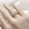 Oro Laminado Multi Stone Ring, Gold Filled Style with White Cubic Zirconia, Polished, Golden Finish, 01.196.0043 (One size fits all)