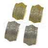 Oro Laminado Stud Earring, Gold Filled Style with White Cubic Zirconia, Polished, Golden Finish, 02.436.0036