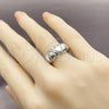 Rhodium Gold Filled Multi Stone Ring, with White Cubic Zirconia, Polished, Rhodium Finish, 01.438.0011 (One size fits all)