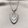 Stainless Steel Pendant Necklace, Polished, Steel Finish, 04.451.0005.24 (03 MM Thickness, 24 Inches Length)