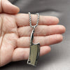 Stainless Steel Pendant Necklace, Polished, Steel Finish, 04.451.0012.24 (03 MM Thickness, 24 Inches Length)