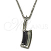 Stainless Steel Pendant Necklace, Polished, Steel Finish, 04.451.0012.24 (03 MM Thickness, 24 Inches Length)