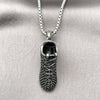 Stainless Steel Pendant Necklace, Shoes Design, Polished, Steel Finish, 04.451.0013.24 (03 MM Thickness, 24 Inches Length)