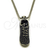Stainless Steel Pendant Necklace, Shoes Design, Polished, Steel Finish, 04.451.0013.24 (03 MM Thickness, 24 Inches Length)