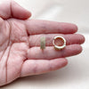Oro Laminado Huggie Hoop, Gold Filled Style with White Cubic Zirconia, Polished, Golden Finish, 02.323.0117.16
