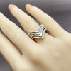 Rhodium Gold Filled Multi Stone Ring, with White Cubic Zirconia, Polished, Rhodium Finish, 01.323.0002 (One size fits all)
