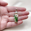 Oro Laminado Religious Pendant, Gold Filled Style San Judas Design, Polished, Tricolor, 05.210.0019.1