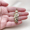 Oro Laminado Religious Pendant, Gold Filled Style San Judas Design, Polished, Golden Finish, 05.210.0020